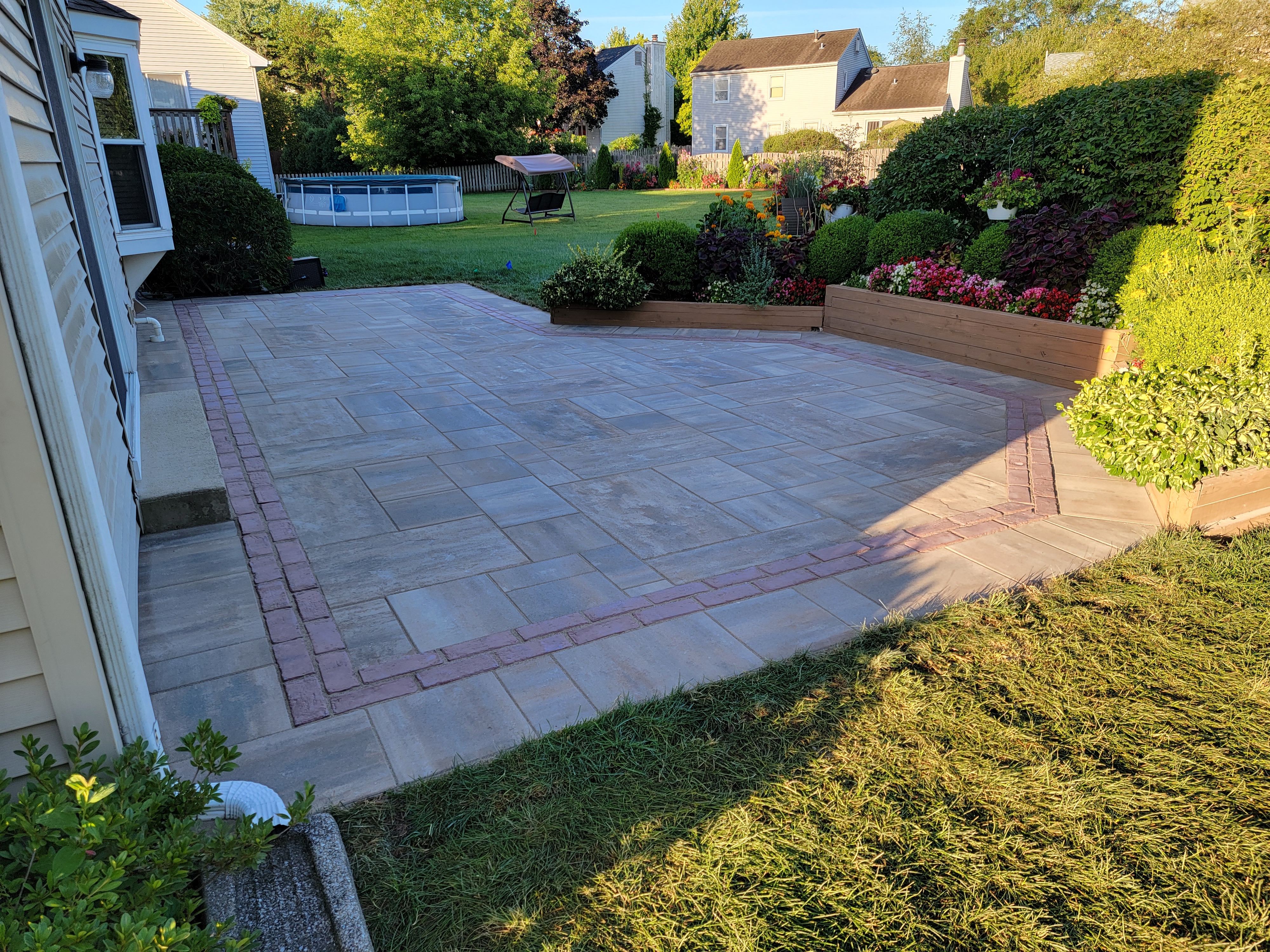 Back paver patio, St. Charles, IL — B&L Landscape