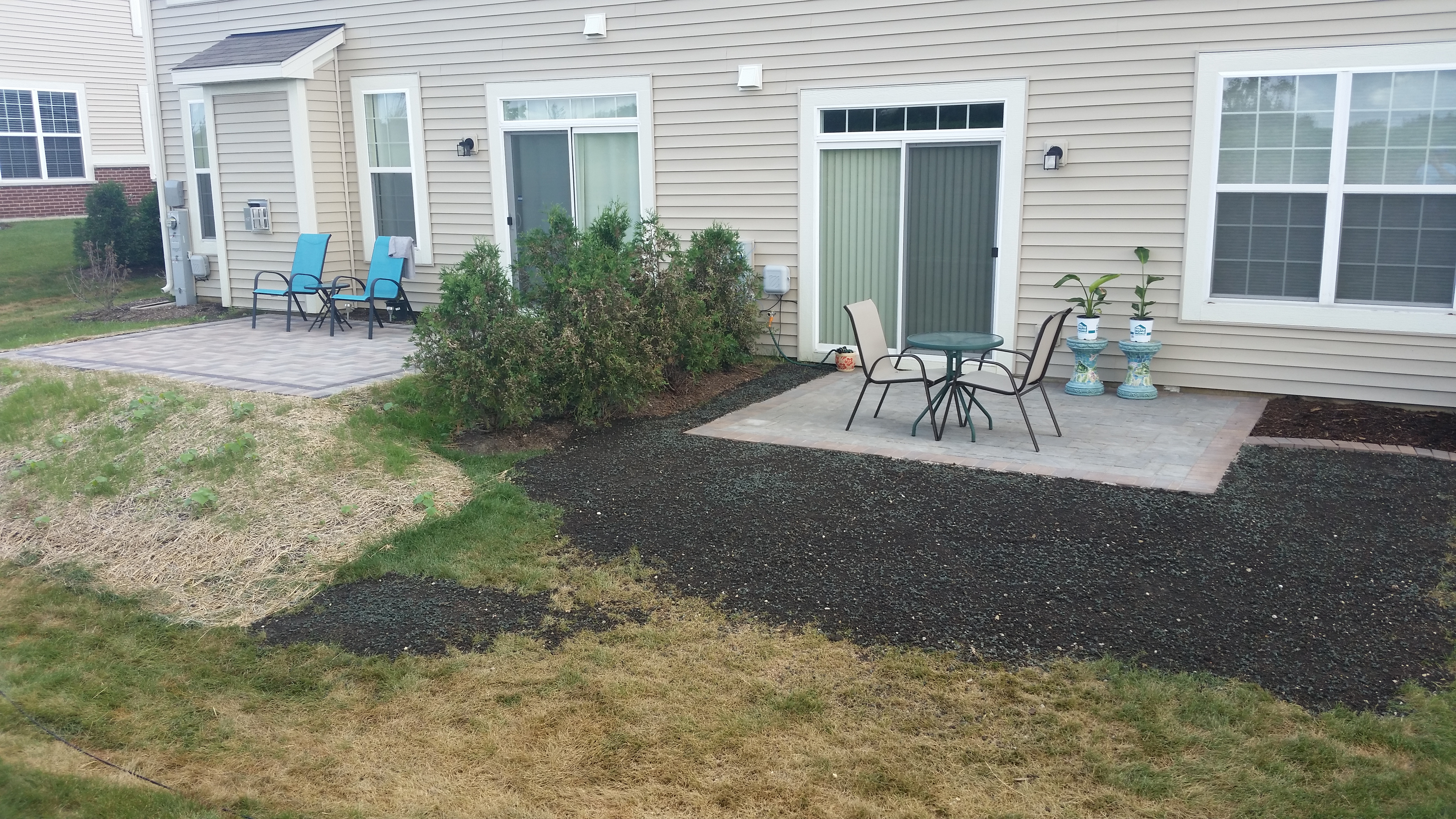 Two small patios, North Aurora, IL — B&L Landscape